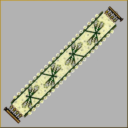 Dragonfly Lemon Butter Bracelet Pattern - PDF