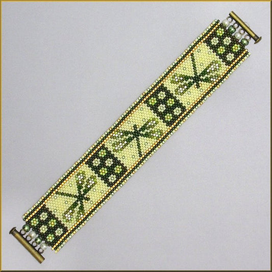 Dragonfly Patch Bracelet Pattern - PDF