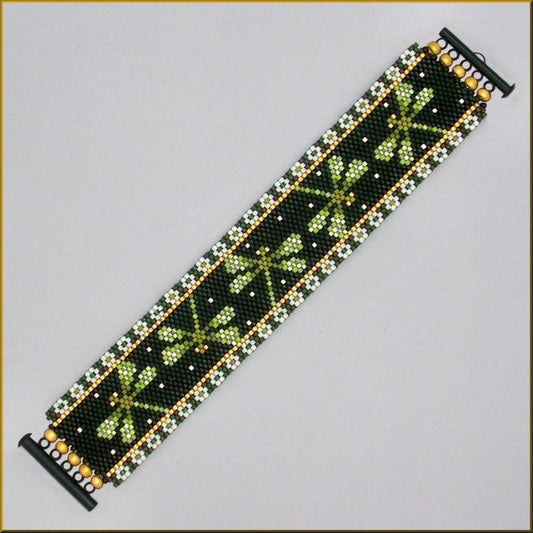 Dragonfly Posy Shimmer Bracelet Pattern - PDF