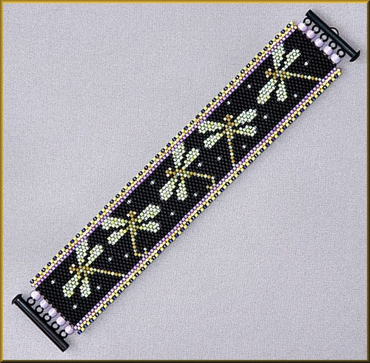 Dragonfly Sparkle Bracelet Pattern - PDF