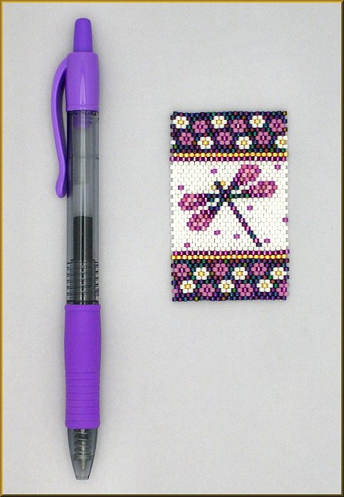Dragonfly Very Berry Pen Wrap Pattern - PDF