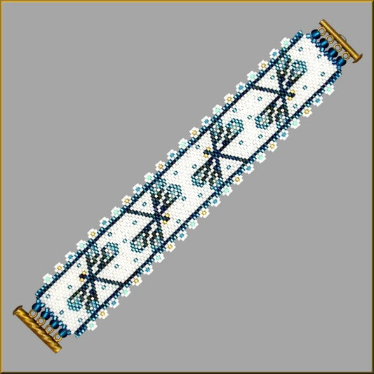 Dragonfly Blueberry Ice Bracelet Pattern - PDF