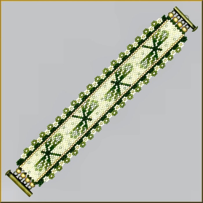 Dragonfly Buttercup Garden Bracelet Pattern - PDF