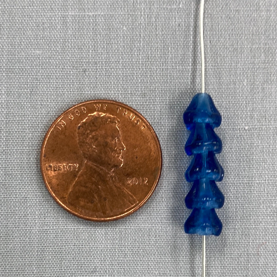 5x6mm Bell Flower - Blue - qty 25