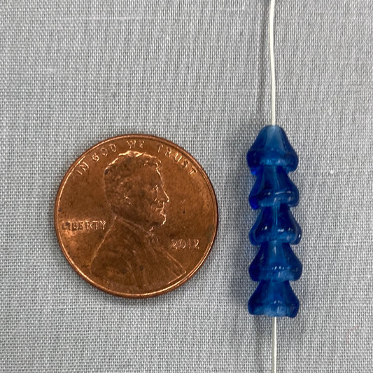 5x6mm Bell Flower - Blue - qty 25