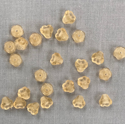 5x6mm Bell Flower - Apricot - qty 25