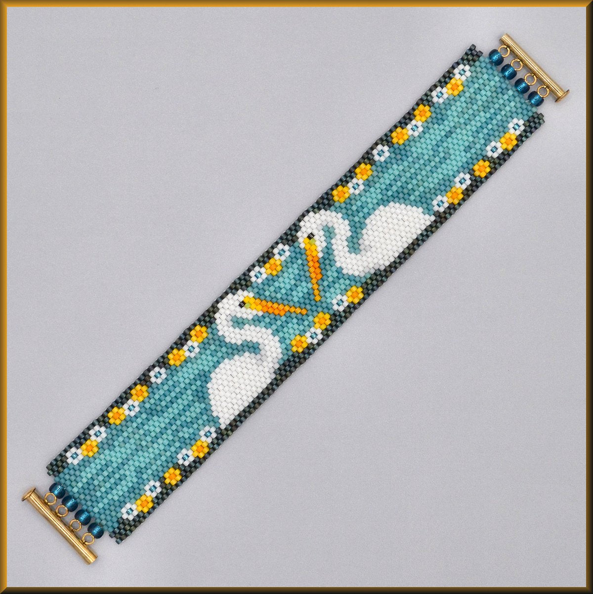 Egret Blues Bracelet Pattern - PDF