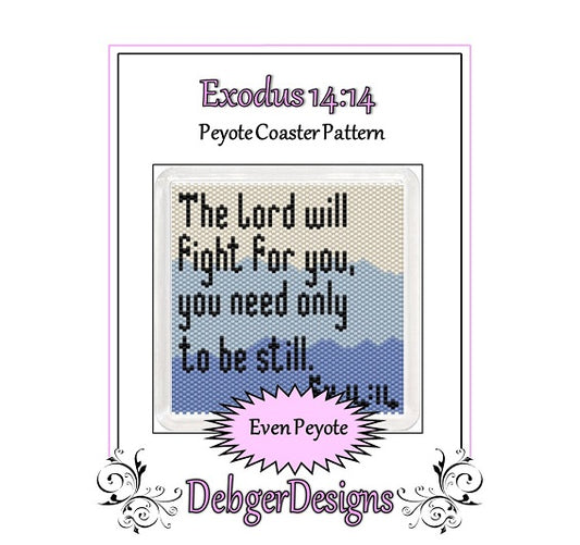 Exodus 14:14 Coaster Pattern - PDF