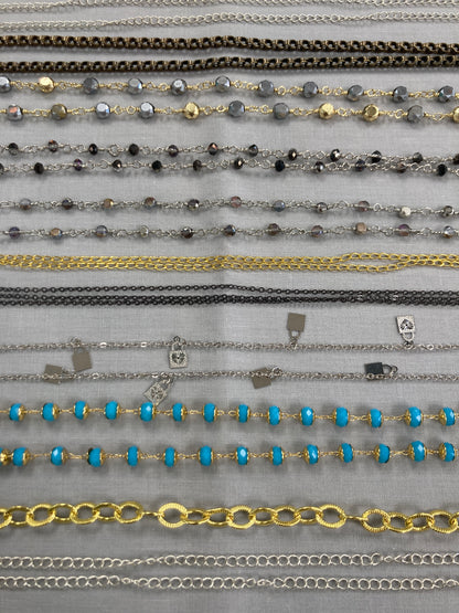 Assorted Chain - at least 12" long - 10 pieces