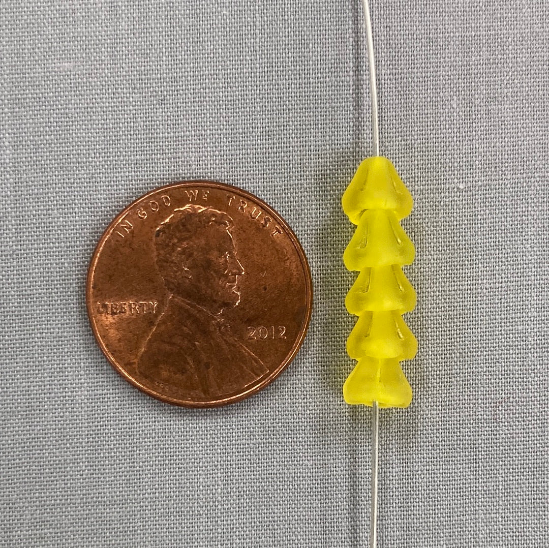 5x6mm Bell Flower - Matte Yellow - qty 25