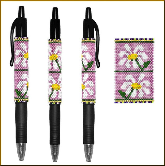 Field of Daisies in Mauve Pen Wrap Pattern - PDF