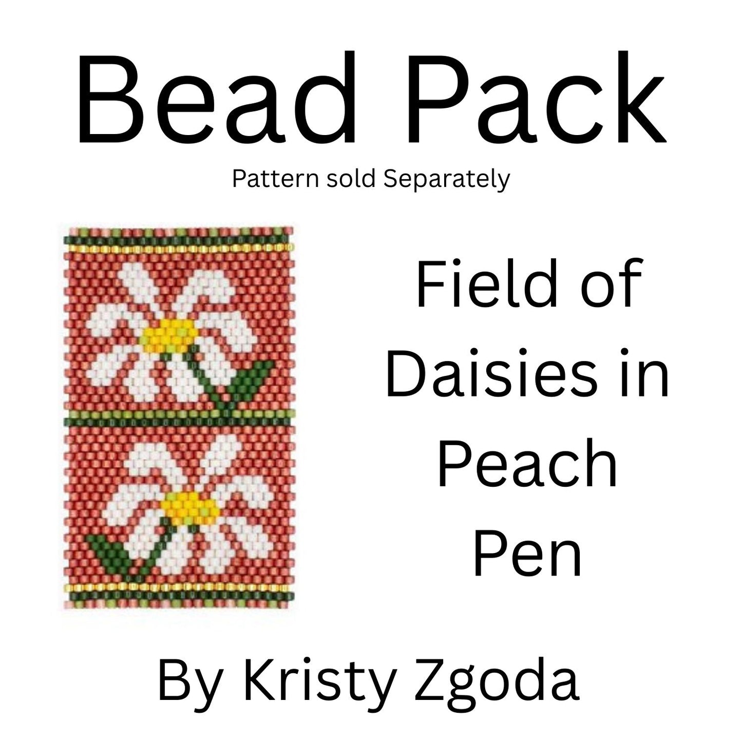 Field of Daisies in Peach Pen Bead Pack