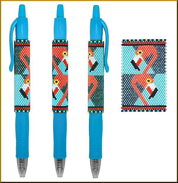 Flamingo Fun Pen Wrap Pattern - PDF