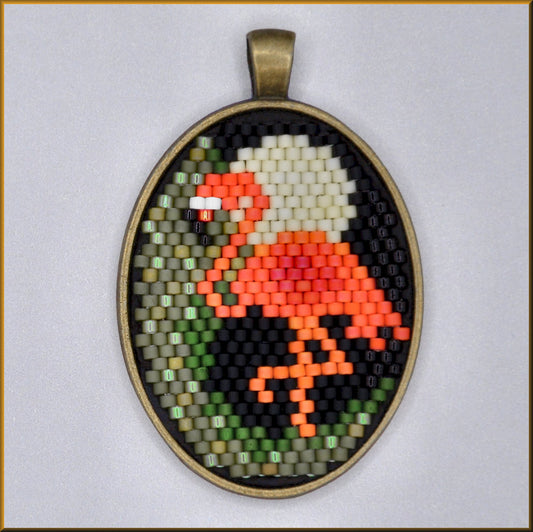 Flamingo Moon Oval Pattern - PDF