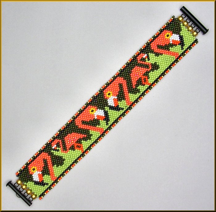 Flamingo Park Bracelet Pattern - PDF
