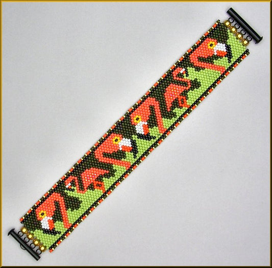 Flamingo Park Bracelet Pattern - PDF