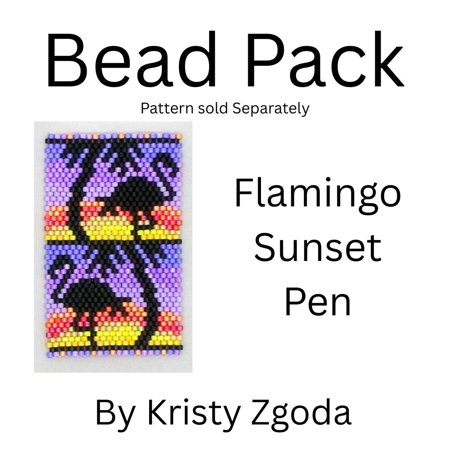 Flamingo Sunset Pen Bead Pack