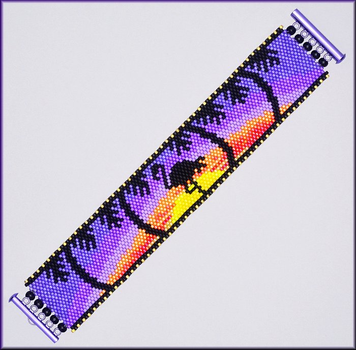 Flamingo Sunset Bracelet Pattern - PDF