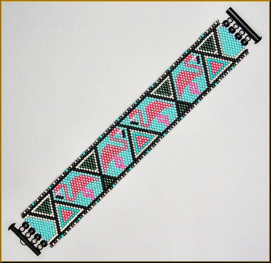 Flamingo Triangle III Bracelet Pattern - PDF