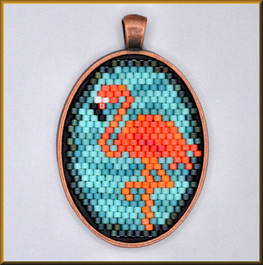 Flamingo Waves Oval Pattern - PDF