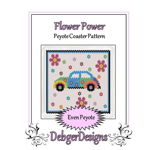 Flower Power Coaster Pattern - PDF