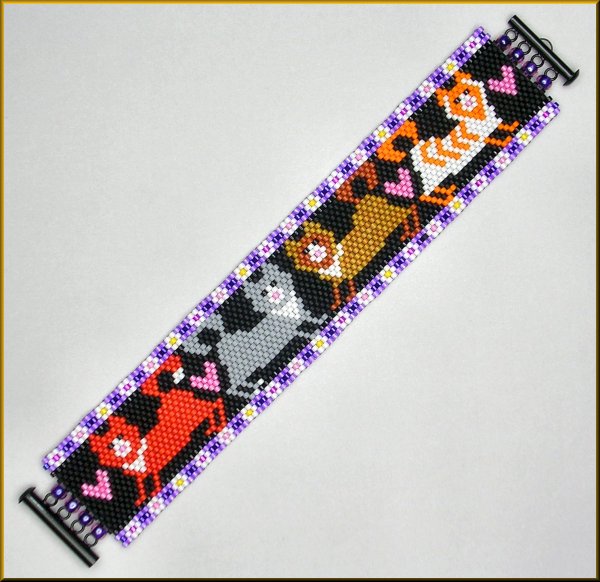 Forget Me Knot Kitties Bracelet Pattern - PDF