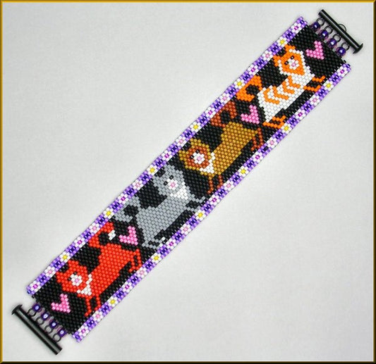 Forget Me Knot Kitties Bracelet Pattern - PDF