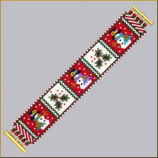 Frosty Greetings Bracelet Pattern - PDF