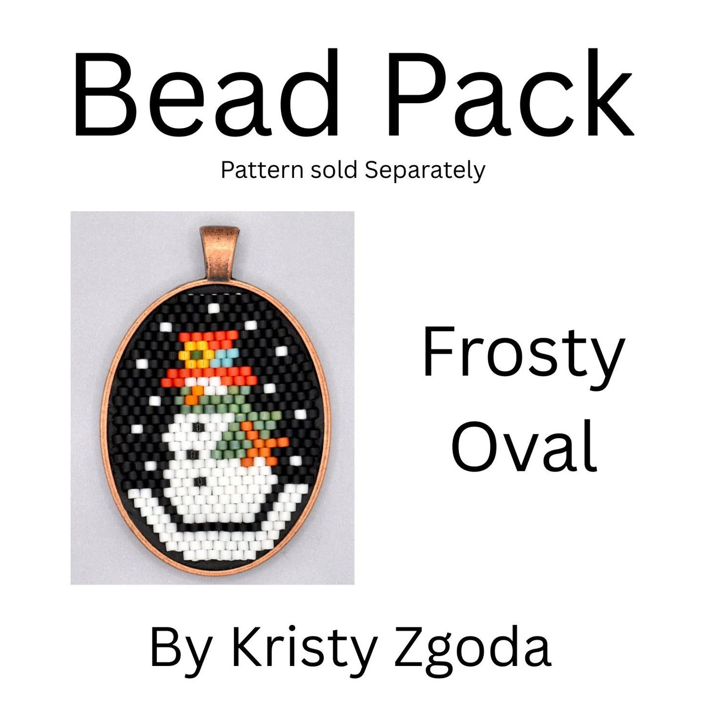 Frosty Oval Bead Pack