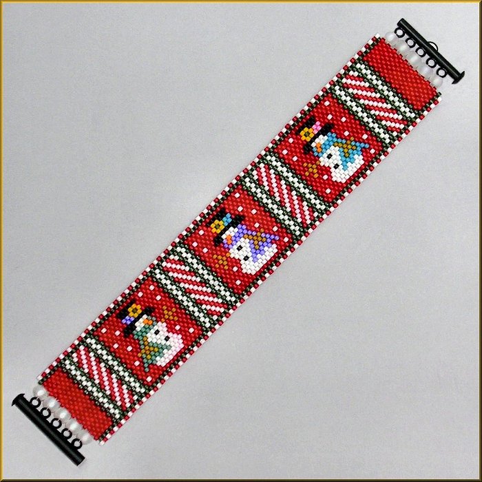 Frosty Peppermint Bracelet Pattern - PDF