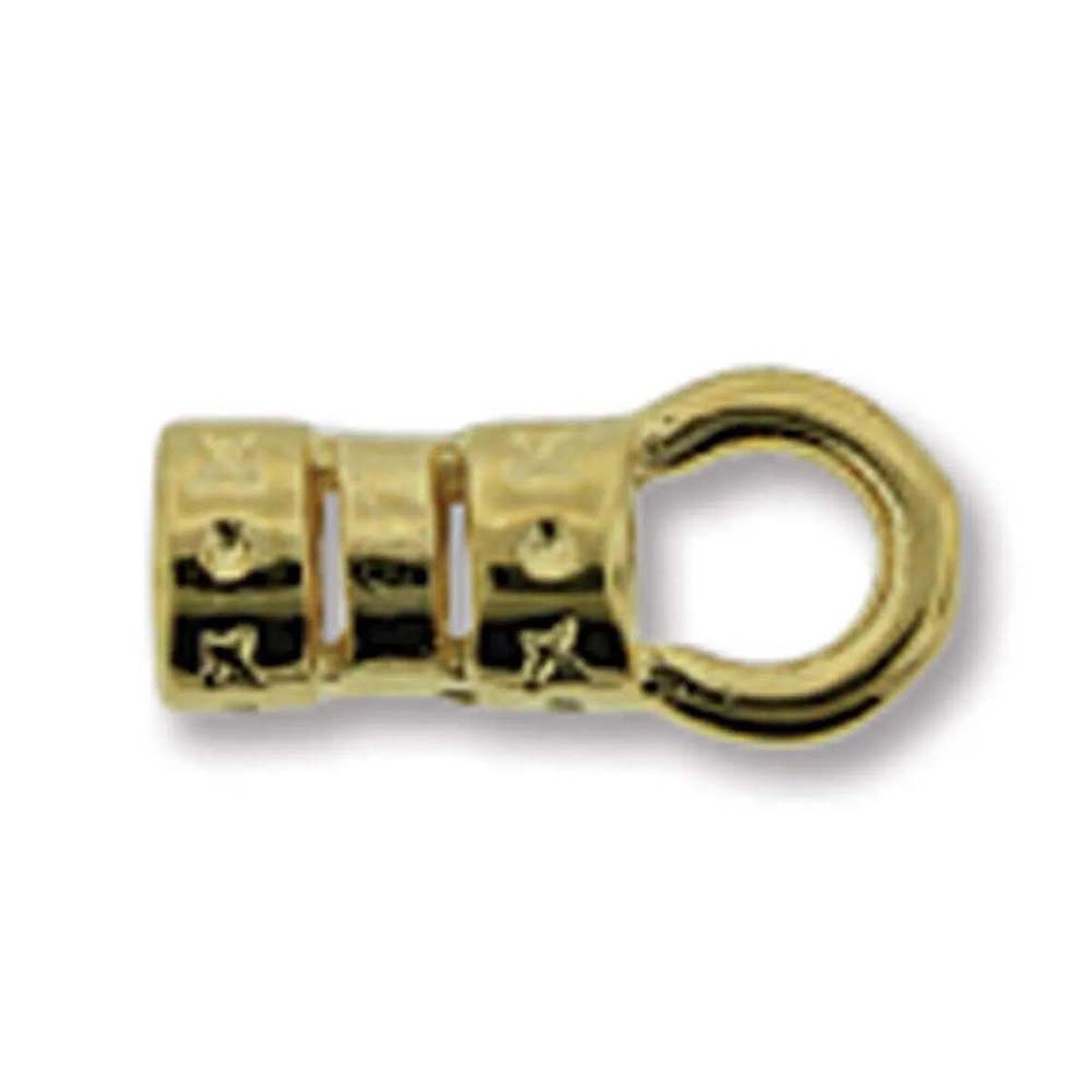 Crimp with Loop Gold - qty 6