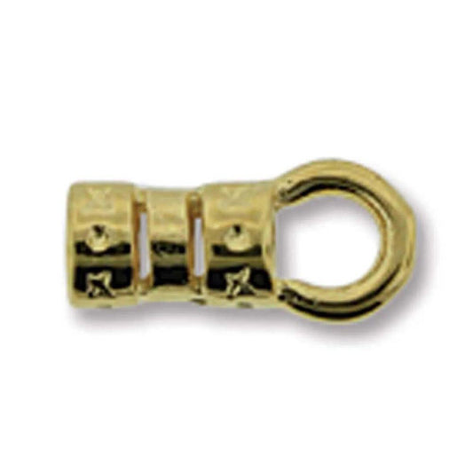 Crimp with Loop Gold - qty 6