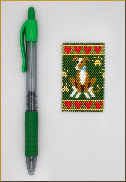 Greyhound Tan and White Pen Wrap Pattern - PDF