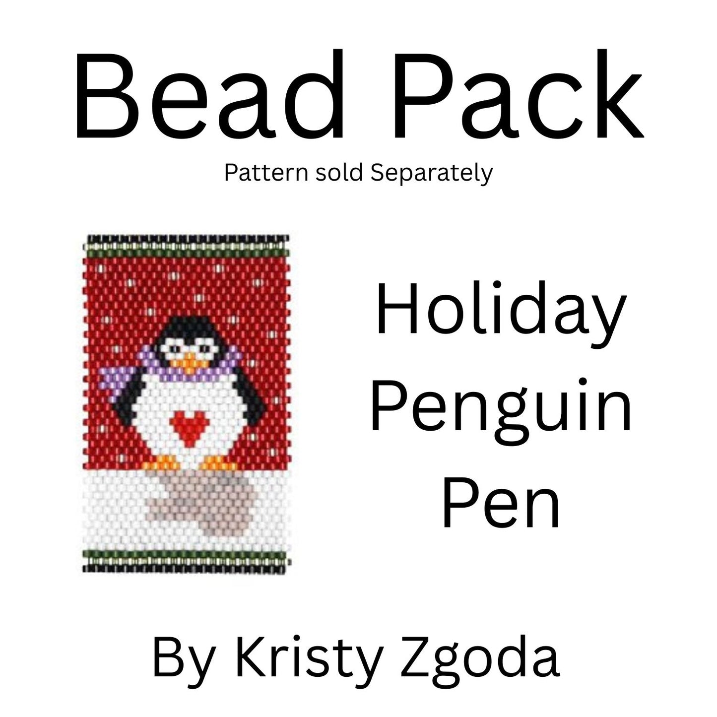 Holiday Penguin Pen Bead Pack