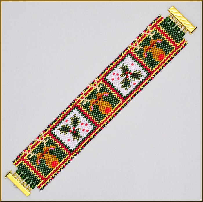 Holly Jolly Rudolph Bracelet Pattern - PDF