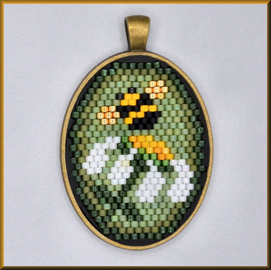 Honey Bee Daisy Oval Pattern - PDF