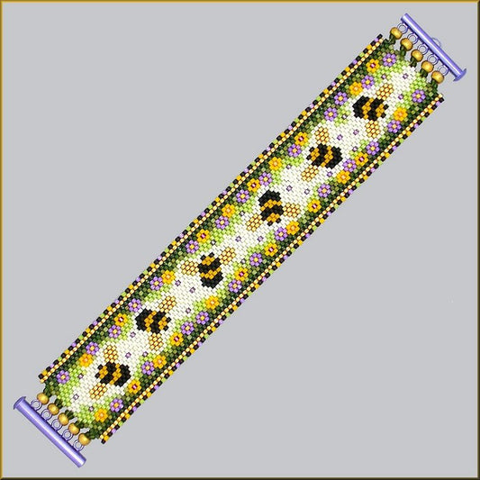 Honey Bee Spring Bracelet Pattern - PDF