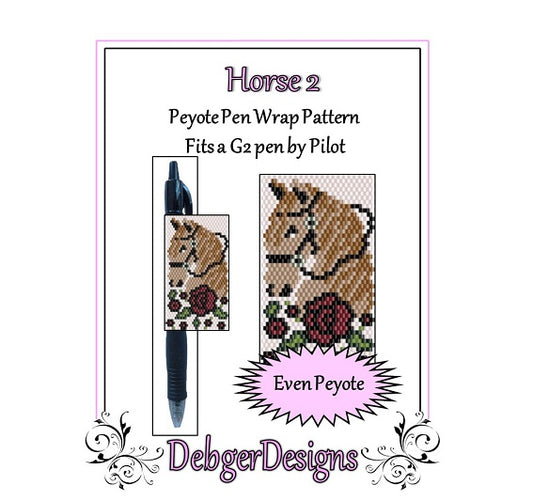 Horse 2 Pen Wrap Pattern - PDF