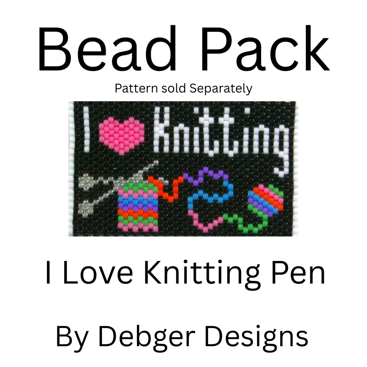 I love Knitting Pen bead Pack