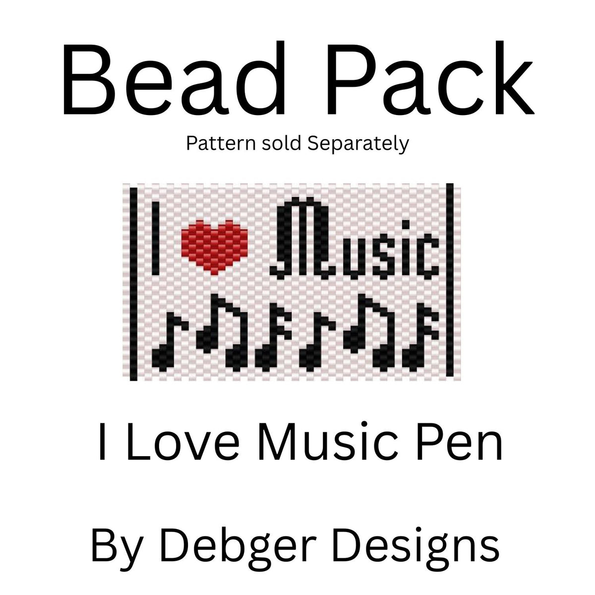 I Love Music Pen Bead Pack