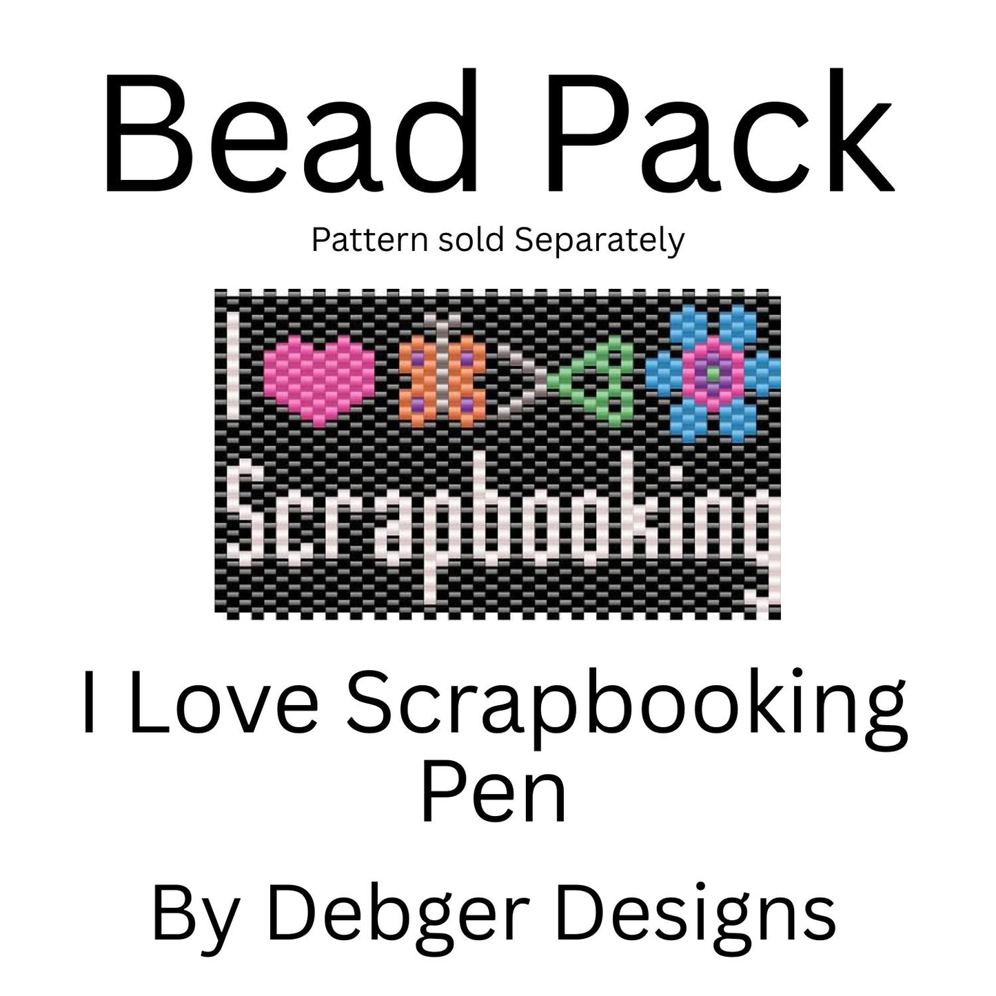 I Love Scrapbooking Pen Bead Pack
