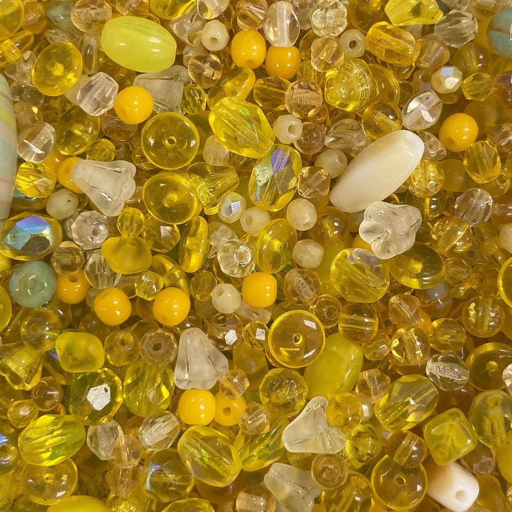 Canary & Sunflower - Small Glass Beads Mix - 2oz