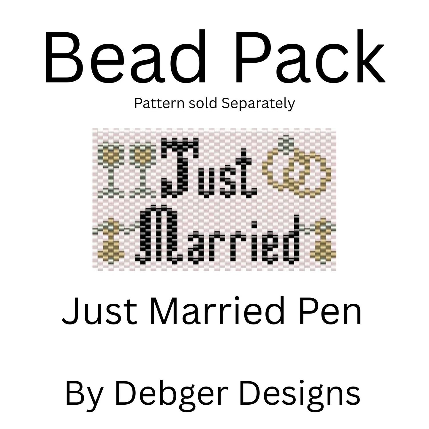 Just Married Pen Bead Pack