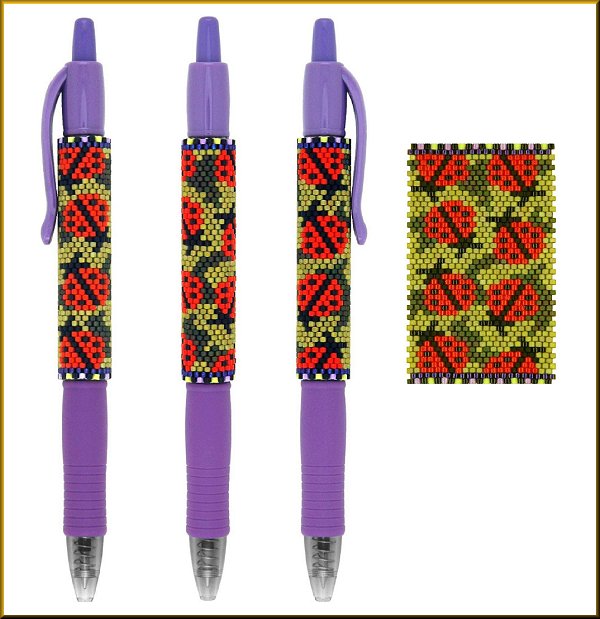Ladybug Garden Pen Wrap Pattern - PDF