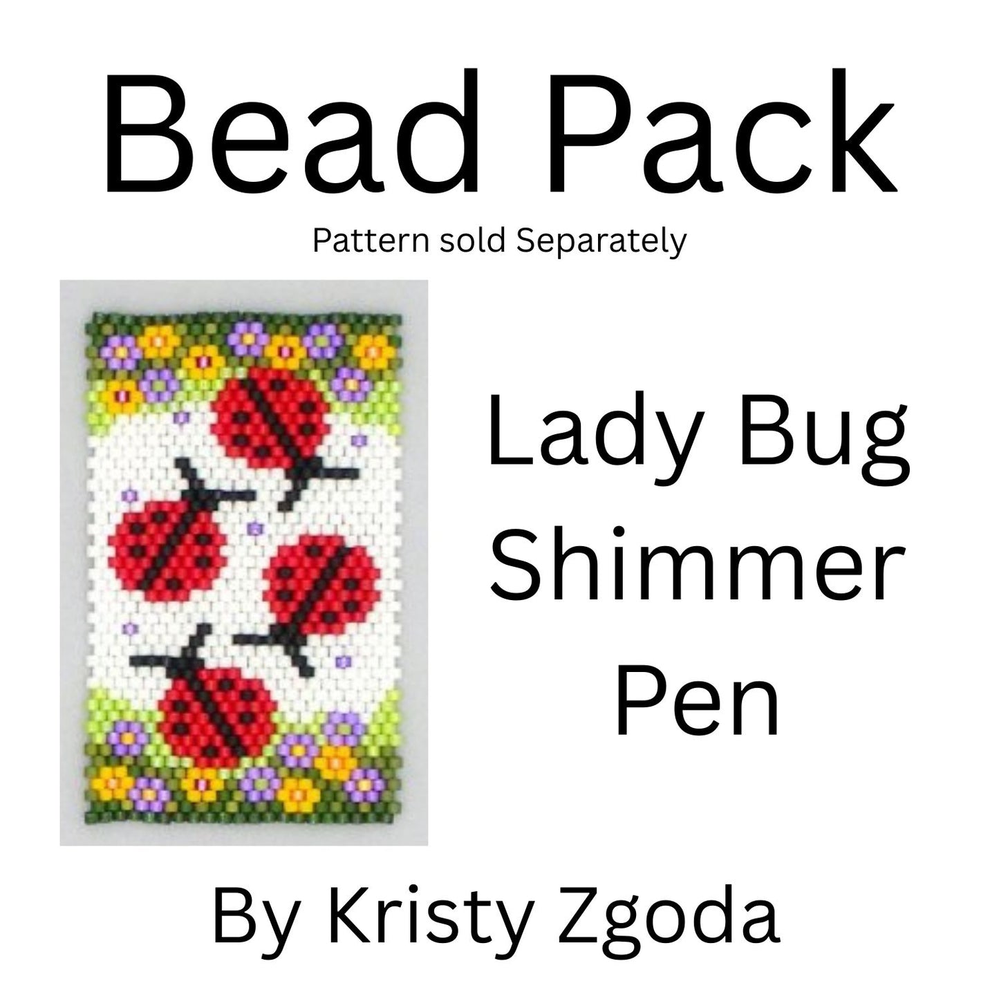 Ladybug Shimmer Pen Bead Pack