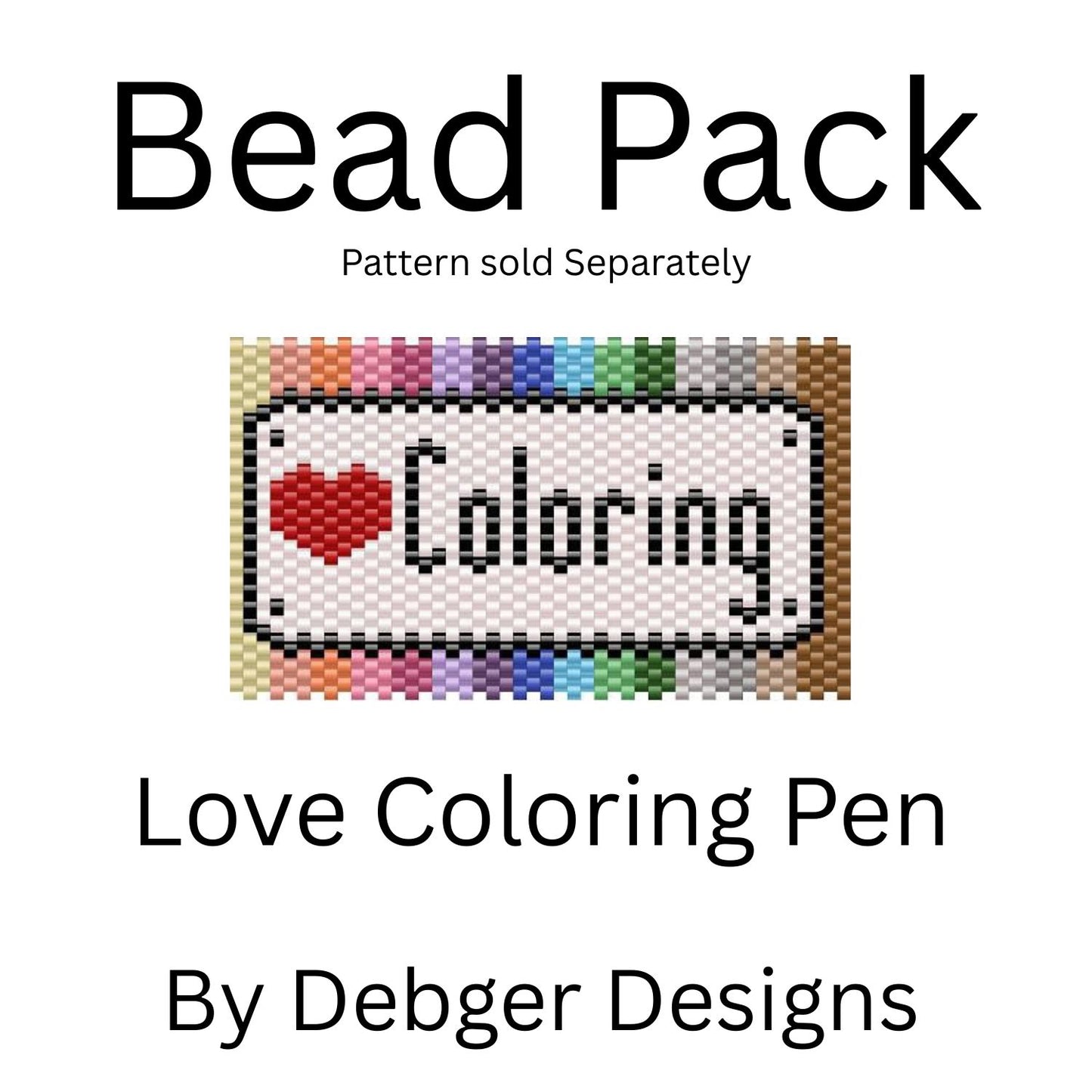 Love Coloring Pen Bead Pack
