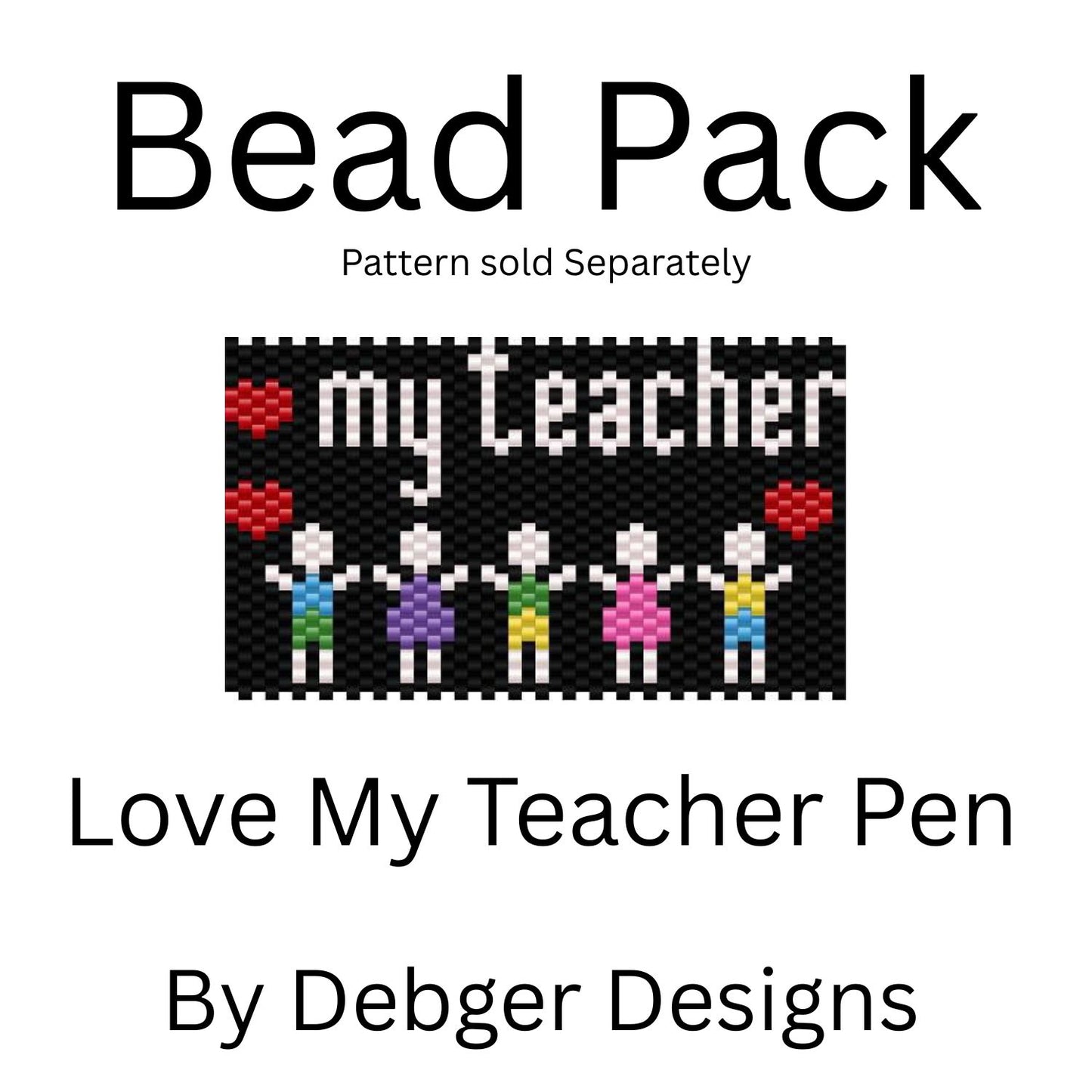 Love My Teacher Pen Bead Pack