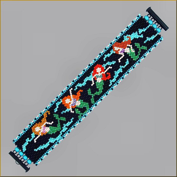 Mermaid Midnight Ballet Bracelet Pattern - PDF
