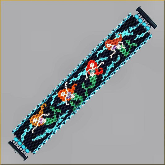 Mermaid Midnight Ballet Bracelet Pattern - PDF