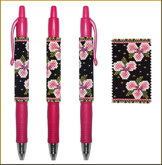 Midnight Blooms Pen Wrap Pattern - PDF